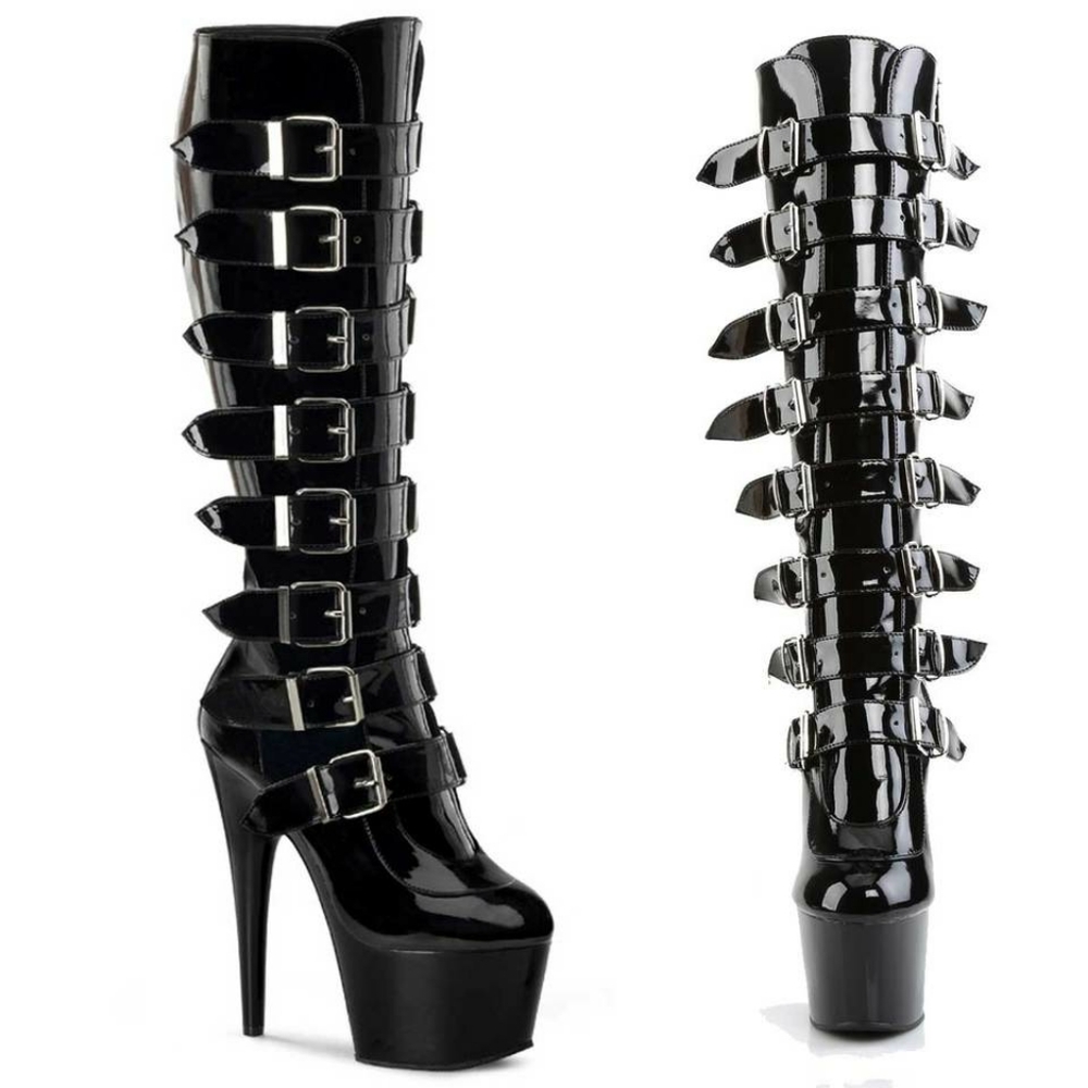 Pleaser buckled boots